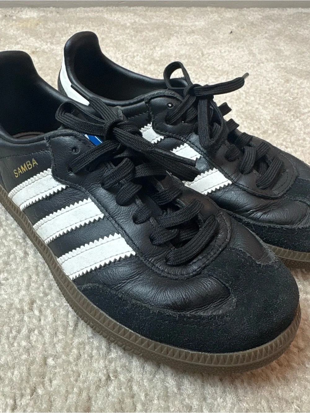 adidas Samba Black White Leather Casual Sneakers
